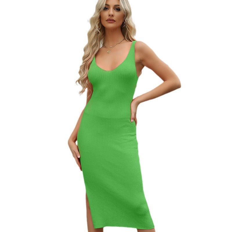 Fina Dam Klänningar Bodycon Spaghetti Band Urban Stil Polyester Viskos Elastan-6
