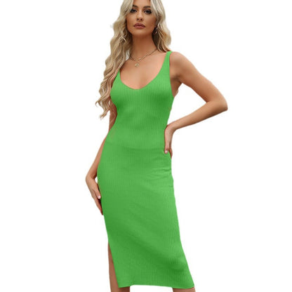 Fina Dam Klänningar Bodycon Spaghetti Band Urban Stil Polyester Viskos Elastan-6