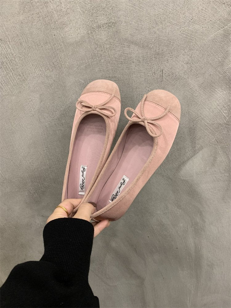 Kvinnors Ballerinaskor Mjuk Mocka Slingdetalj Elegant Komfort 7
