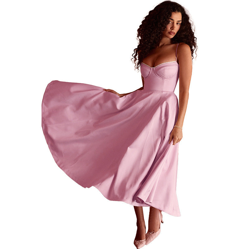 A-Linien Cocktailkleid Damen mit Justierbaren Trägern – Herzförmiger Ausschnitt, Schwingender Rock, Ideal für Hochzeiten und Feste 6