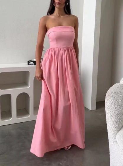 Variant image for Kvinnors Off-the-Shoulder Klänning Lång Spandex-6