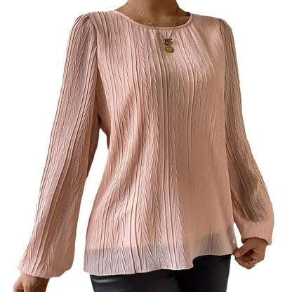 Damenbluse mit Ribdesign und Puffärmern – Leichtes, atmungsaktives Material für jeden Anlass, verschiedene Größen verfügbar 6