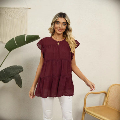 Dam Loose Fit Pullover Jacquard Chiffon-5