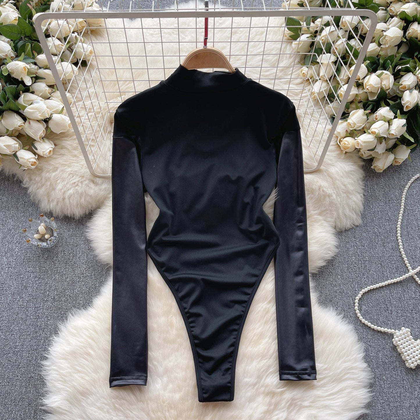 Herr Bodysuit Elastisk Polyester Spandex-2