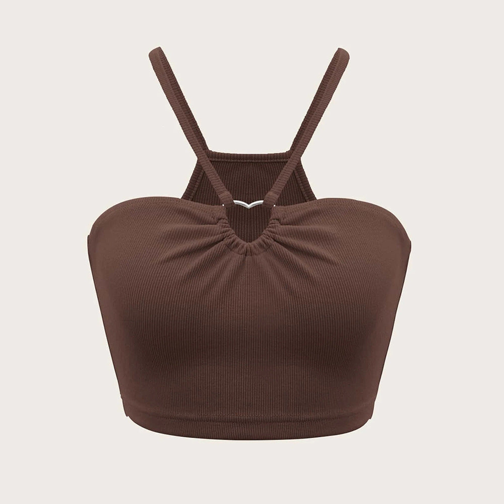 Dam Tank Top Hjärtcirkel Lätt Stretchig Bomull-1