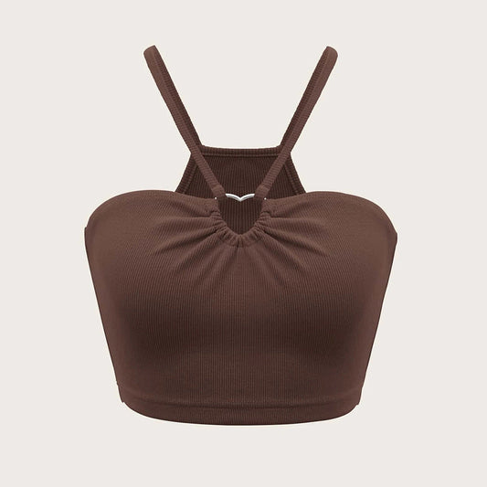 Dam Tank Top Hjärtcirkel Lätt Stretchig Bomull-1