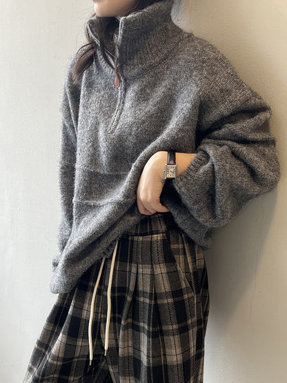 Dam Tröja Halzip Ståkrage Mjuk Blandning 5