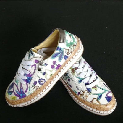 Variant image for Dam Fritidsskor Velour Läder Rund Tå Gummisula-37