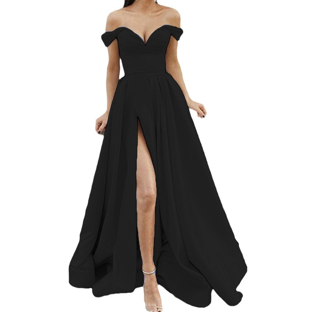 Fina Dam Klänningar A-Line V-hals Polyester Midikleid-5