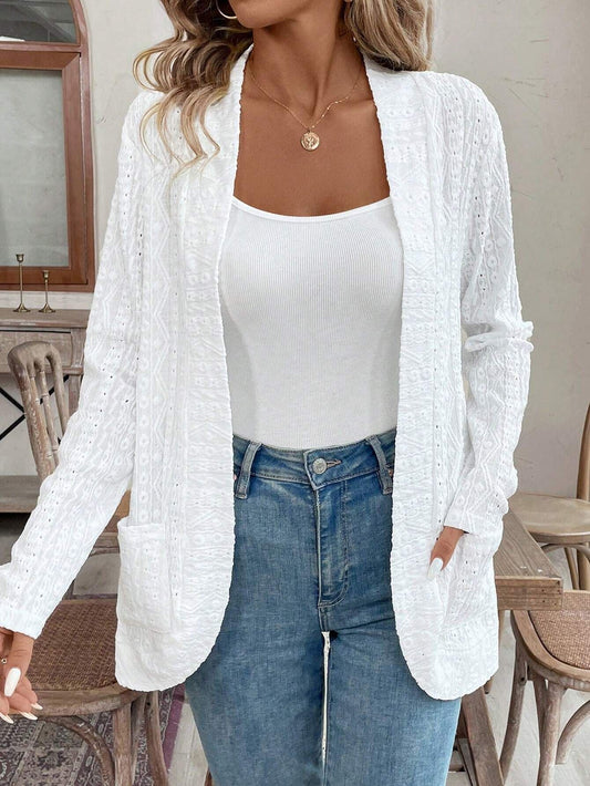 Damjacka Lång Ärme Dubbla Fickor Nylon Elegant-1