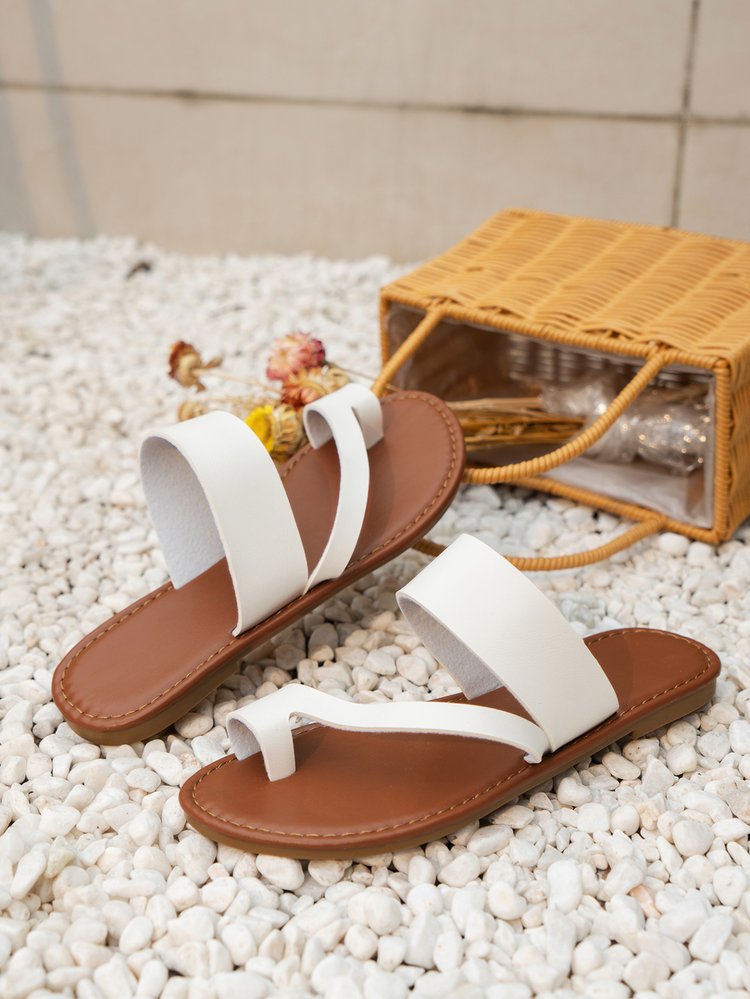 Kvinnors Öppna Tå Mules i Syntetiskt Läder med Korsbandsdesign – Bekväm och Trendig för Sommar 8