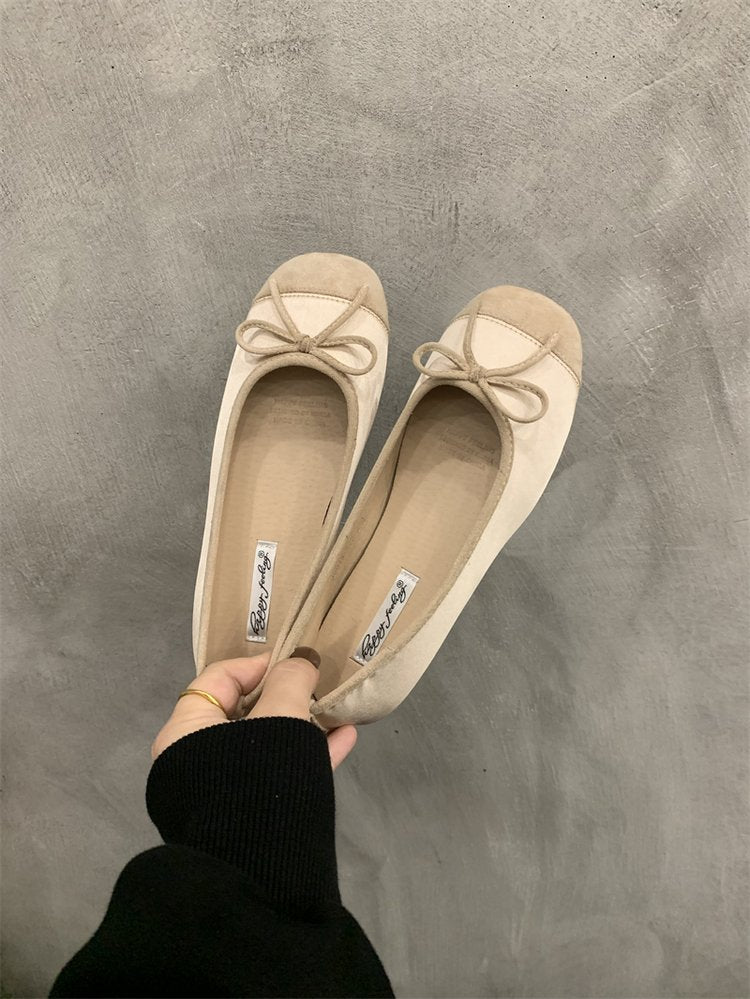Kvinnors Ballerinaskor Mjuk Mocka Slingdetalj Elegant Komfort 10