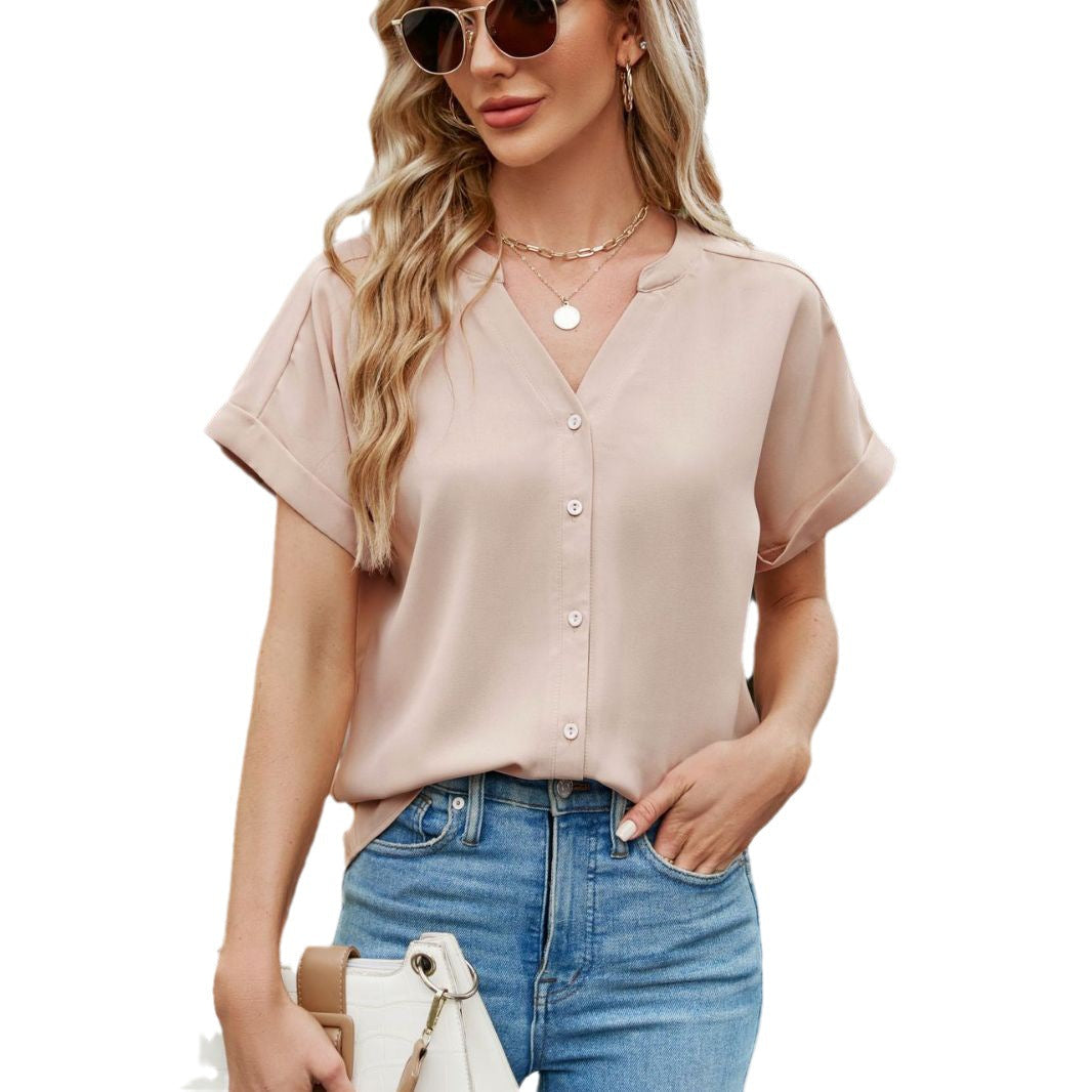 Dam Cardigan V-Neck Löst Passform Is-Silk-6