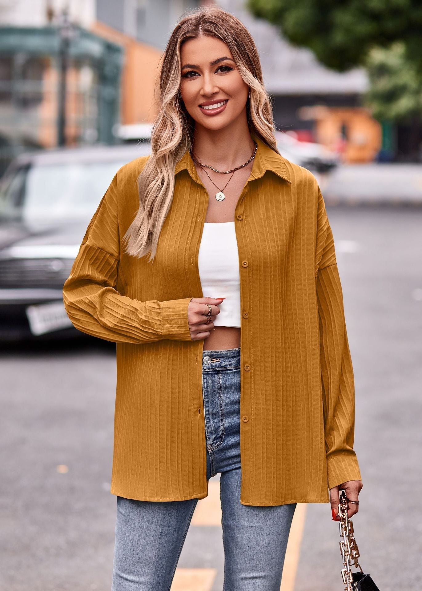 Variant image for Herrskjorta Långärmad Monokrom Jacquard 100% Bomull-1