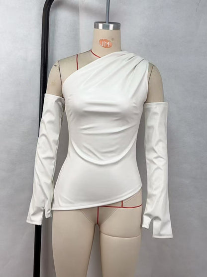 Asymmetrisk Läderväst Dam med Elastisk Passform – Trendig Streetwear för Vardagsbruk 6