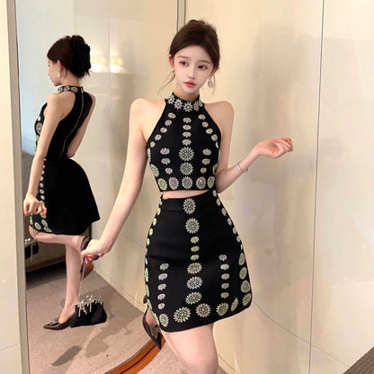 Variant image for Kvinnors Rock Set A-linjeformad Polyester med Rhinestone Dragkedja-1