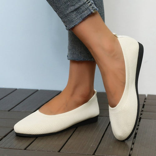 Kvinnors Ballerinas Slip-On Vävt Material med Halkfri Sula 1