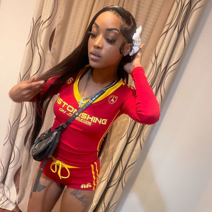 Variant image for Dam Slim-Fit Top och Capri Shorts Set i Spandex-7