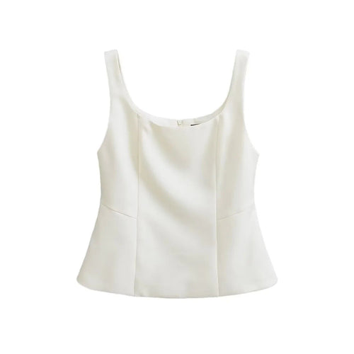 Dam Topp Strukturerad Design Polyester Bekväm Passform-1