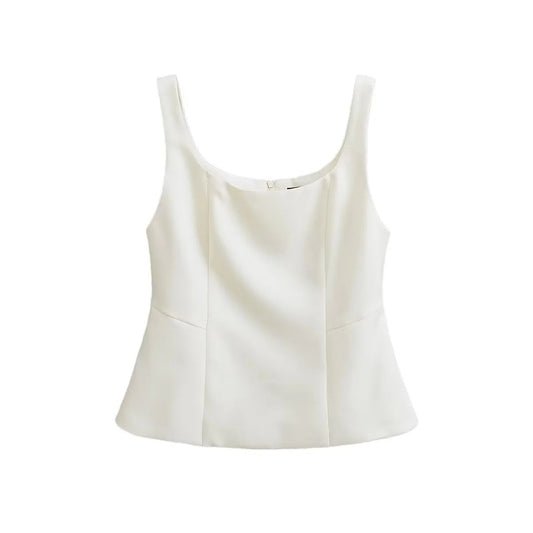 Dam Topp Strukturerad Design Polyester Bekväm Passform-1