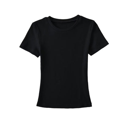 Variant image for Dam T-Shirt Avslappnad Snitt Andningsbar Bomull-5