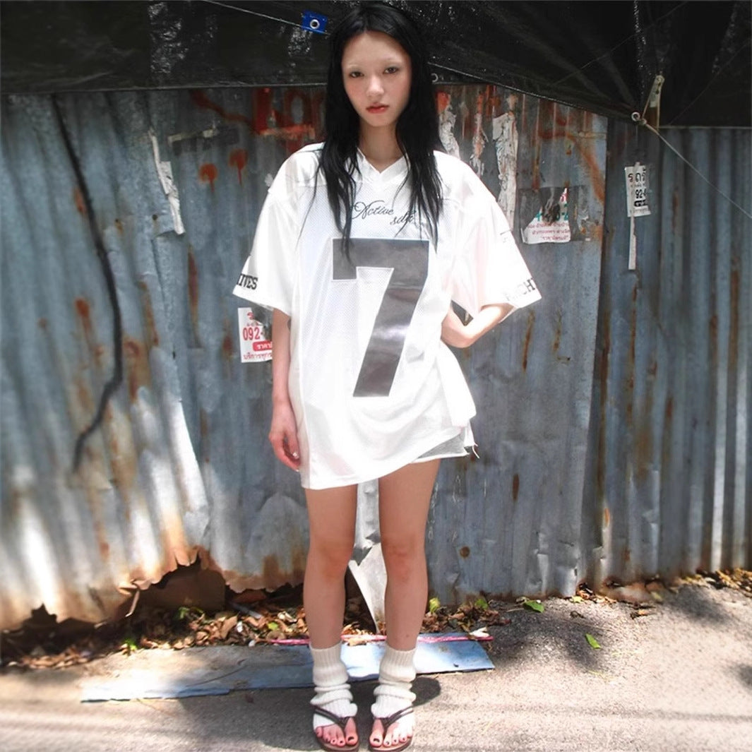 Herr T-shirt V-ringad Kortärmad Elastan Färgblock-2