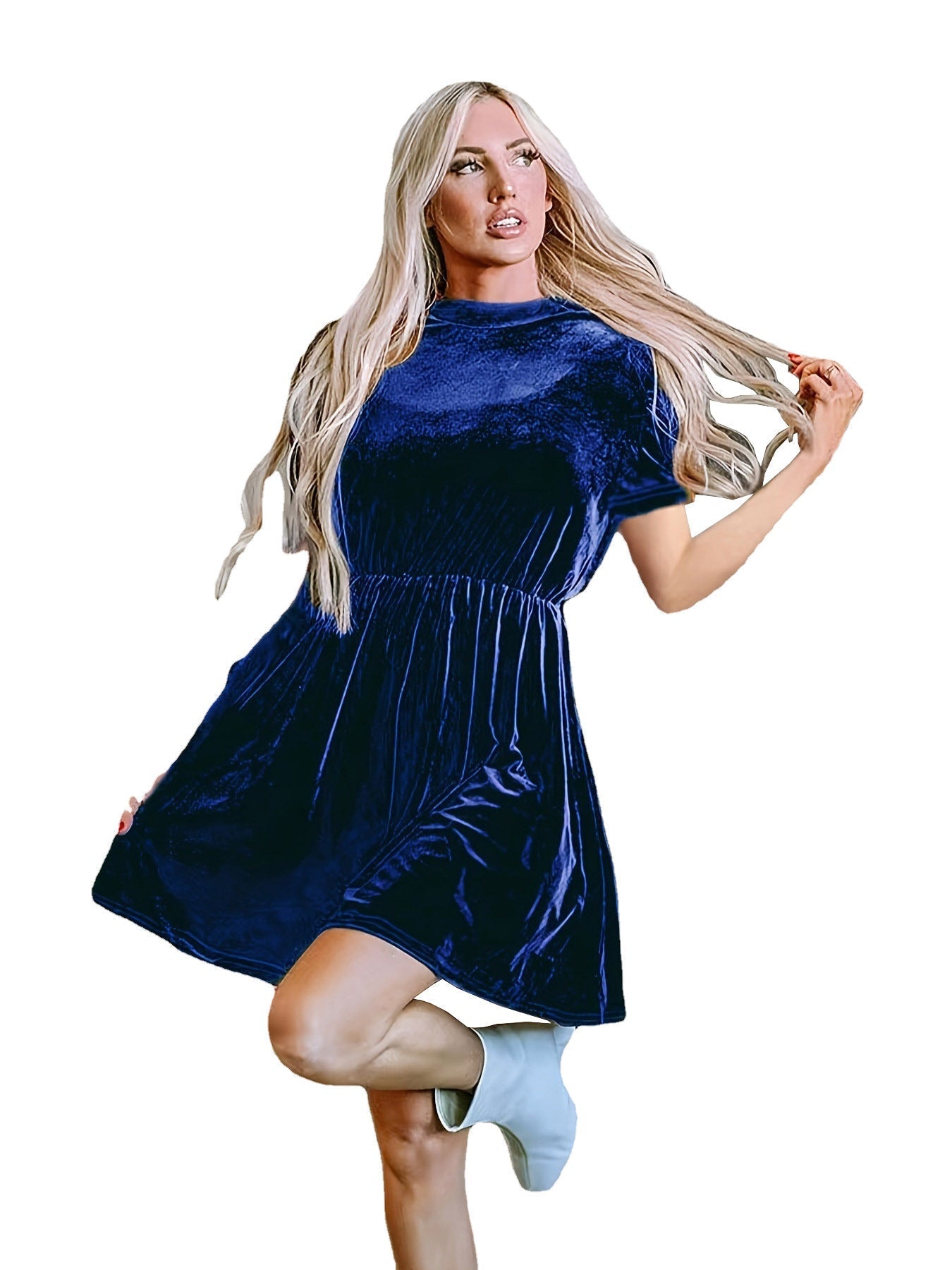 Variant image for Dam A-Linjeformad Midi Kjol Polyester Casual Stil-13