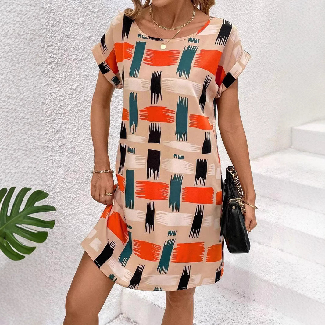 Kvinnors Klänning Kort Urban Batwing Ärmar Polyester 3