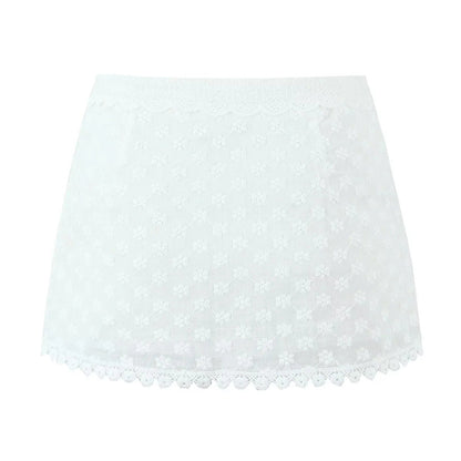 Dam Corsagen Topp Spetsdetaljer Blommönster Högkvalitativt Tyg-4