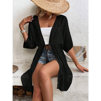 Dam Raglanärm Top med Bindande Band Polyester-3