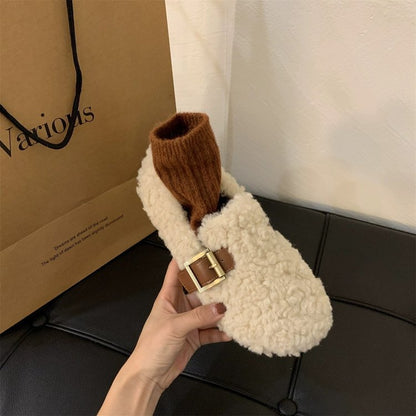 Kvinnor Mulor Fleece Bekväm Design med Dekorativt Spänne 5