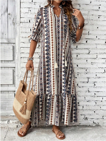 Variant image for Fina Damklänningar A-Linje V-Ringning med Petalärmar i Polyester-6