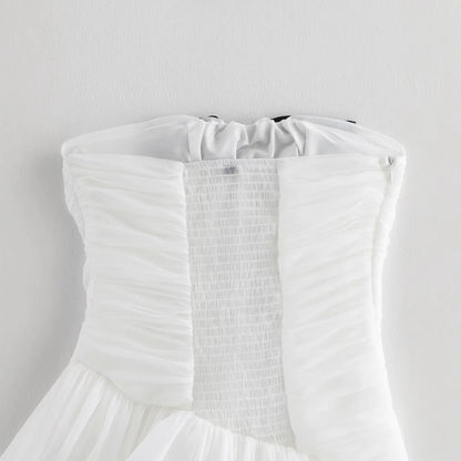 Kvinnors A-Line Klänning med Fransdekoration Högkvalitativt Tyg-5