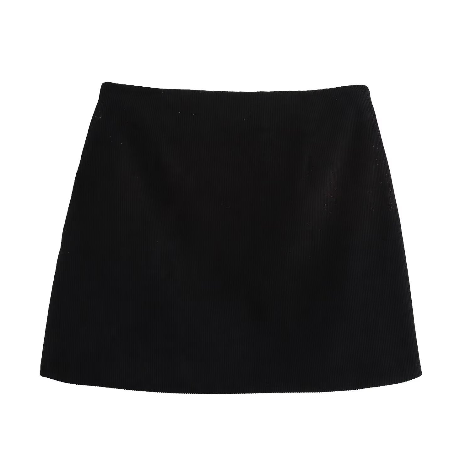 Kvinna Minikjol A-Linjeformad Corduroy Kort Kjol-5