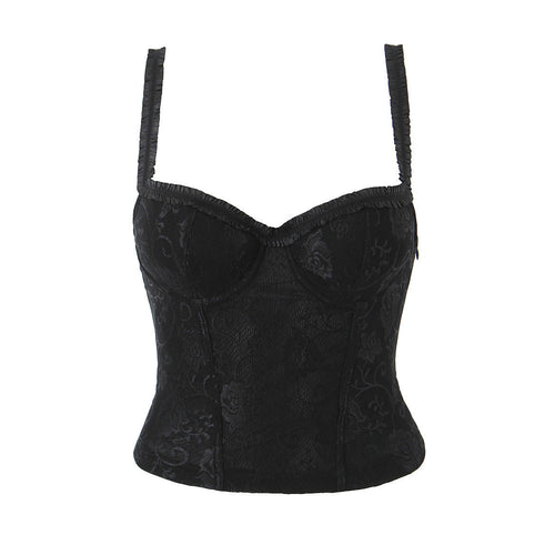 Dam Festtoppar Spaghetti Band 100% Bomull Enkel Design-1