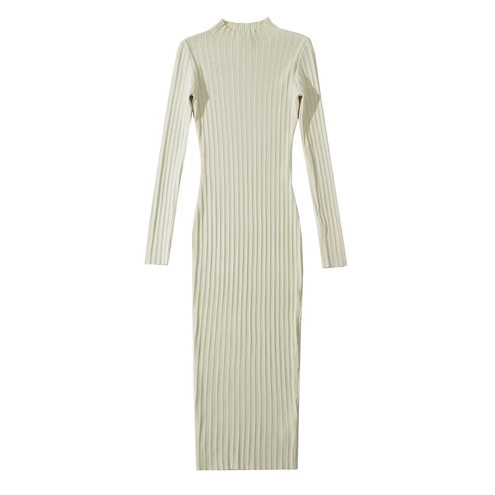 Dam Klänning Bodycon Slim Fit Polyester Rund Halsringning Långa Ärmar-5