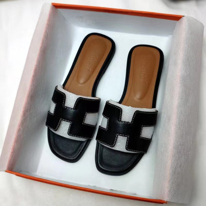 Variant image for Kvinnors Sandaler Bekväm Läder Slip-On Design-43