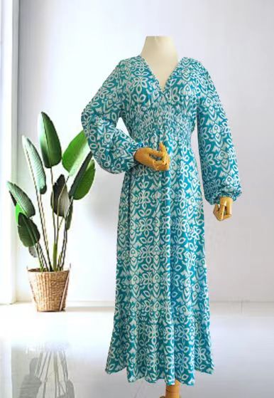 Variant image for Kvinna Lång Klänning Elegant Polyester Flödande-44