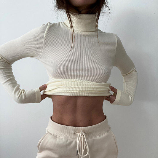 Dam Turtleneck Skjorta Modern Passform Elastisk-1
