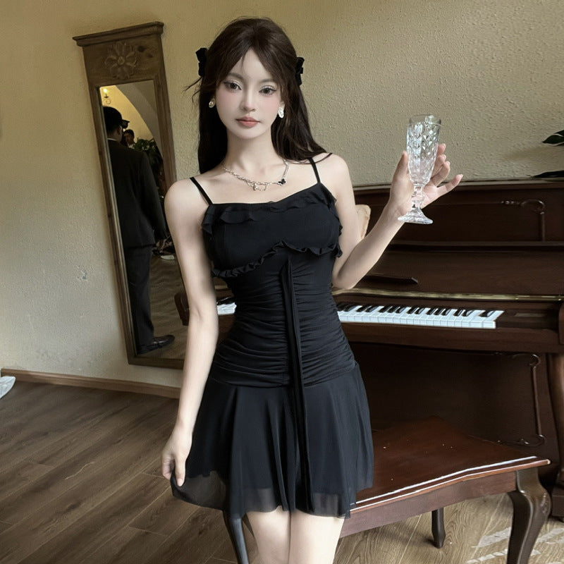 Kvinnors Fishtail Klänning Ärm-Lös Polyester Elastan-4