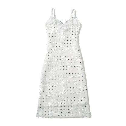 Kvinnors Spaghettiklänning Rüsch Detalj Andningsbart Material 4