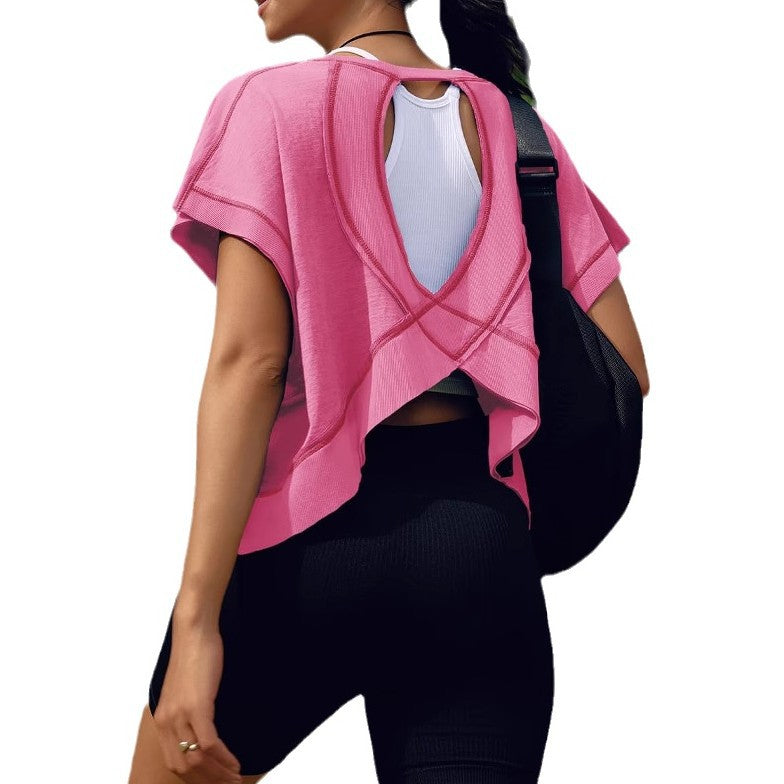 Dam T-shirt Raglan Loose Fit 100% Bomull för Träning och Vardag-6