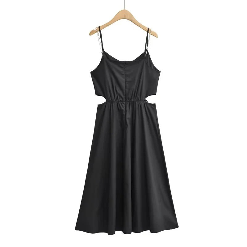 Kvinnors Wrap Klänning V-ringning Bomullsmix Rüschdetaljer-2