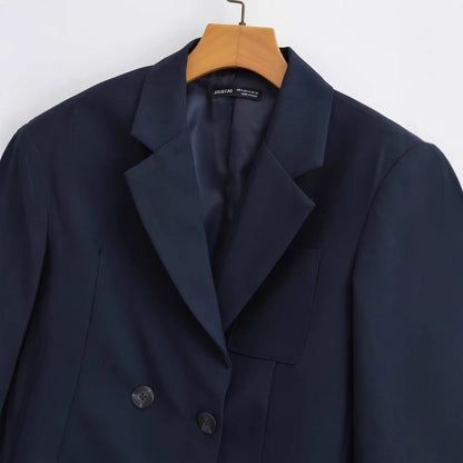 Dam Blazer Beskuren Chic Andningsbart Material 4