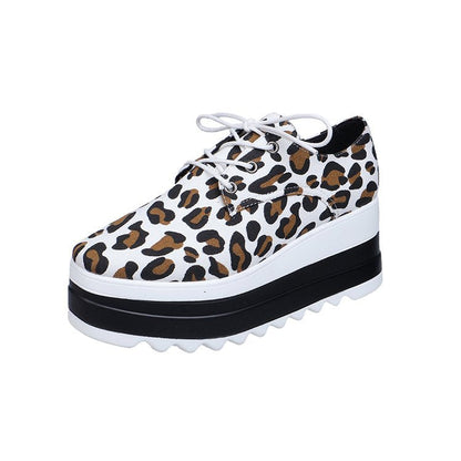 Kvinnors Platå Sneakers Leopardmönster Andningsbart Material-6
