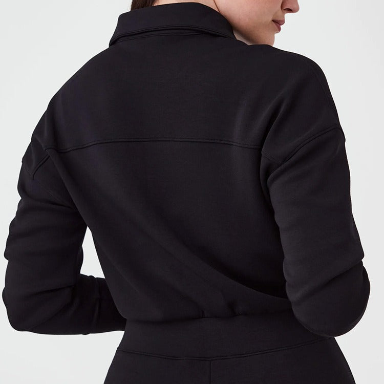 Dam Jumpsuit Långa Ärmar Bomull Spandex Nio-Cut-5