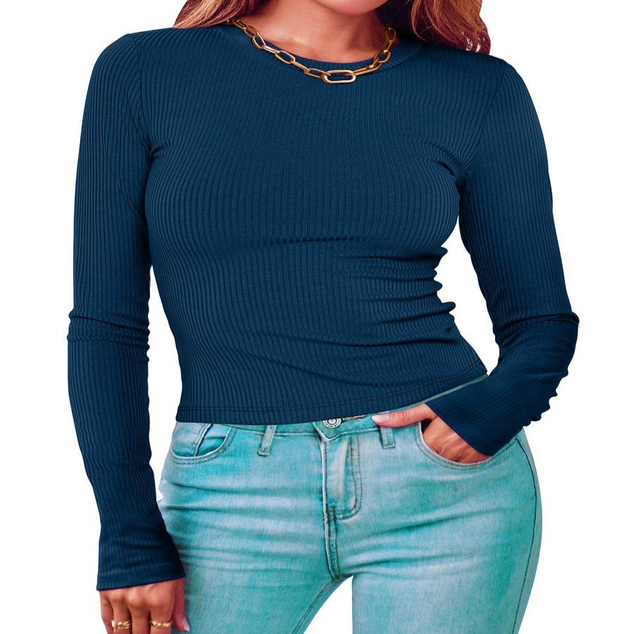 Dam Kort Topp Slim Fit Spandex-4