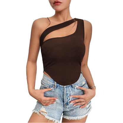 Asymmetrisk Blus för Dam i Slim Fit – Lätt Polyester, Modern Design för Vardags- och Festbruk 8