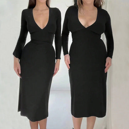 Dam Klänning Justerbar Minimalistisk Patchwork Midirock-4