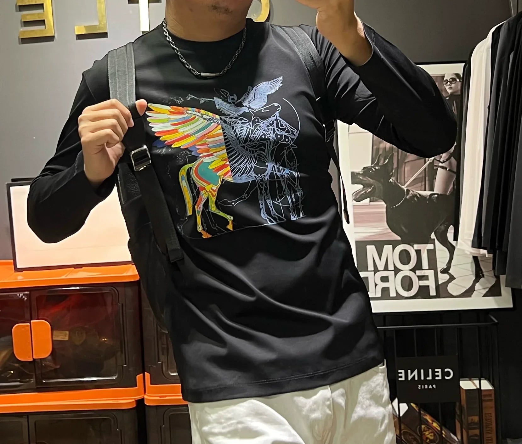 Variant image for Dam Långärmad Topp Dubbelsidig Bomull med Djurmotiv-4